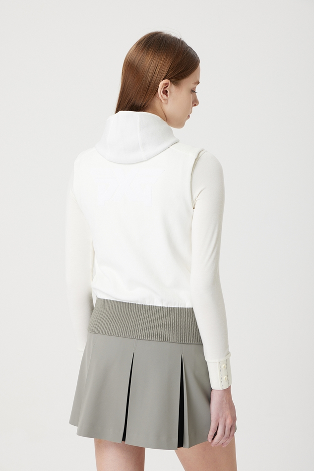 WOMEN SWEATER HOODIE VEST ZIP UP