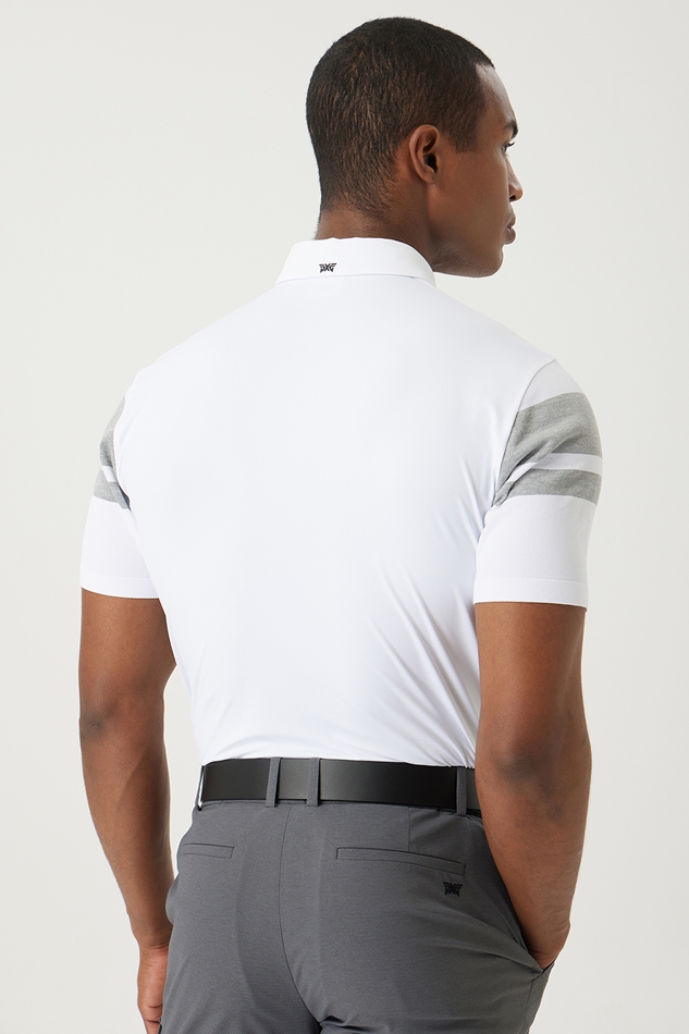 SUMMER KNIT HYBRID COLLAR SHORT-SLEEVE