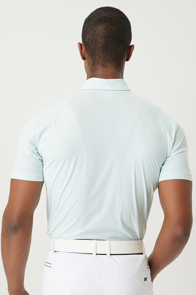 SUMMER ESSENTIAL PERFORATED COLLAR SHORT-SLEEVE