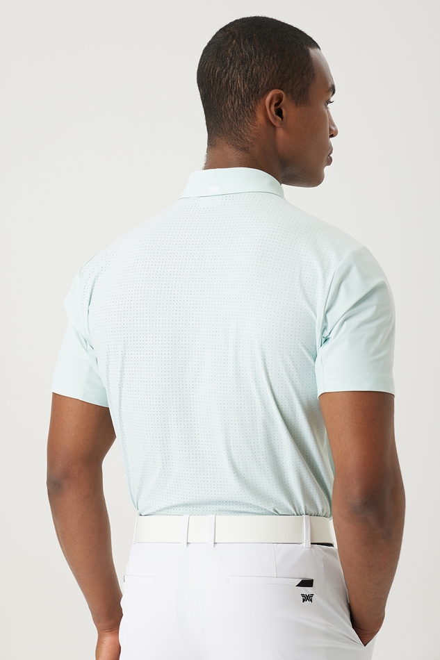 SUMMER ONE POINT PERFORATED COLLAR SHORT-SLEEVE
