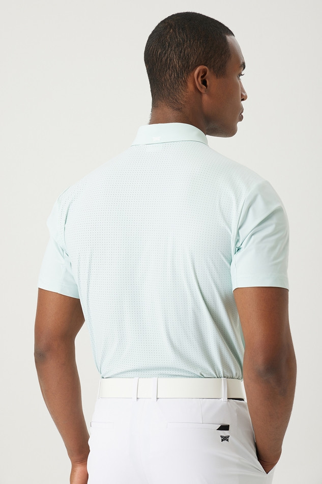 SUMMER ONE POINT PERFORATED COLLAR SHORT-SLEEVE