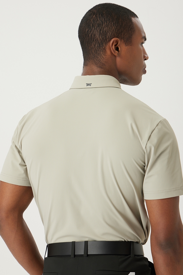 SUMMER TEXTURED COLLAR SHORT-SLEEVE