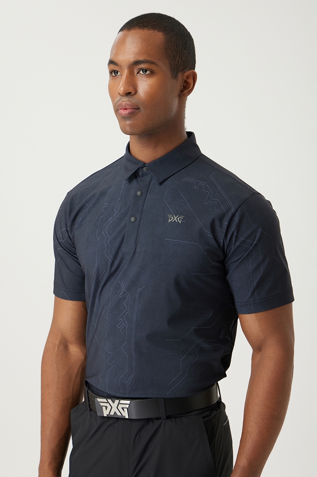 SUMMER PATTERN COLLAR SHORT-SLEEVE