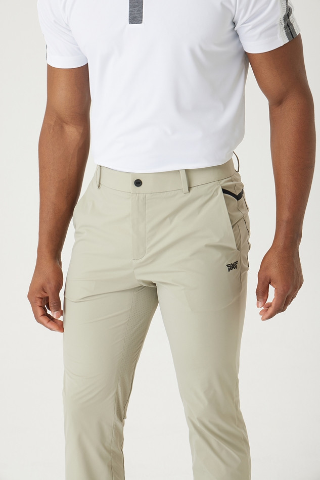 SUMMER COLOR POINT PERFORATED PANTS