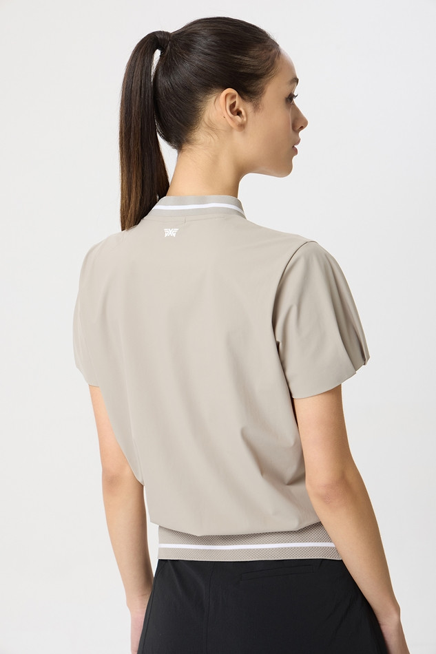 WOMENS SUMMER PIN TUK POINT SHORT-SLEEVE