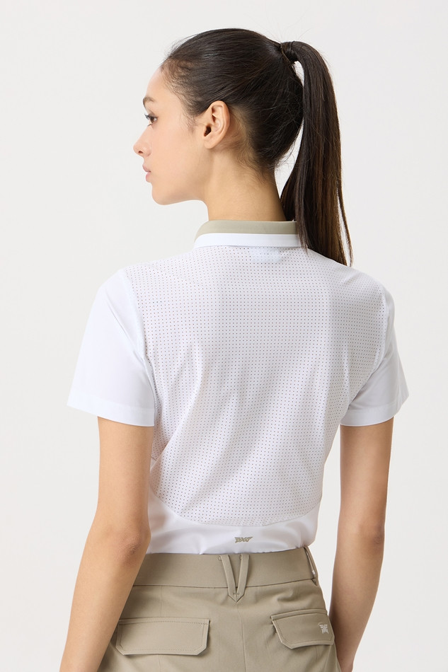 WOMENS SUMMER BASIC COLLARED SHORT-SLEEVE