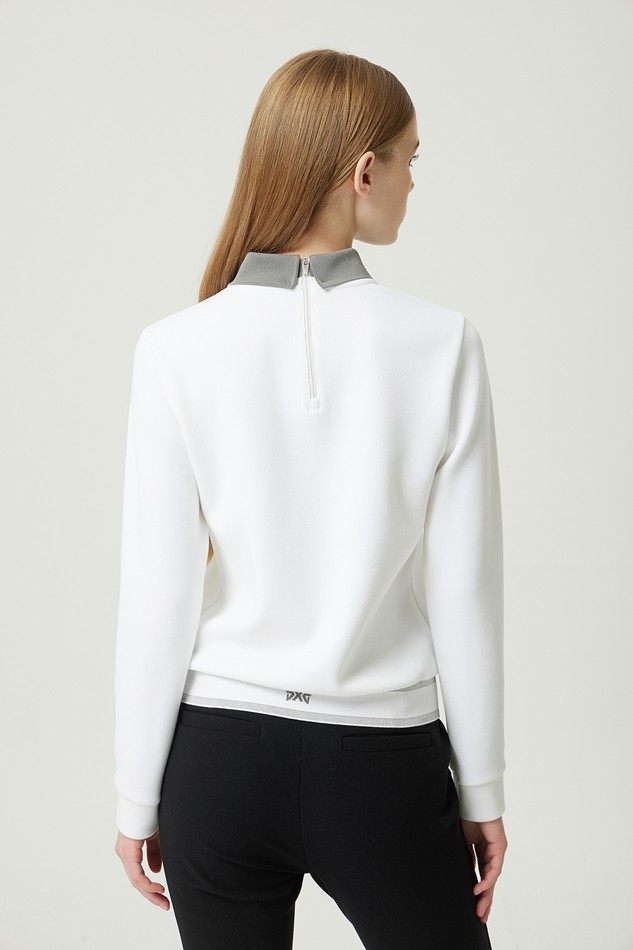 WOMEN WINTER BACK ZIP COLLAR LONG-SLEEVE