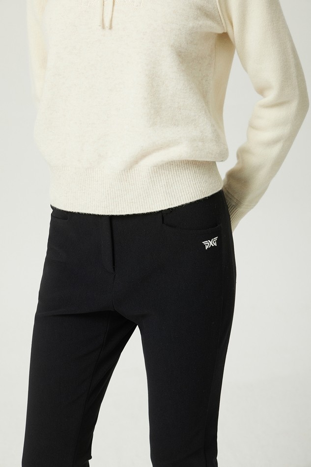 WOMEN WINTER BRUSHED BOOTS CUT PANTS