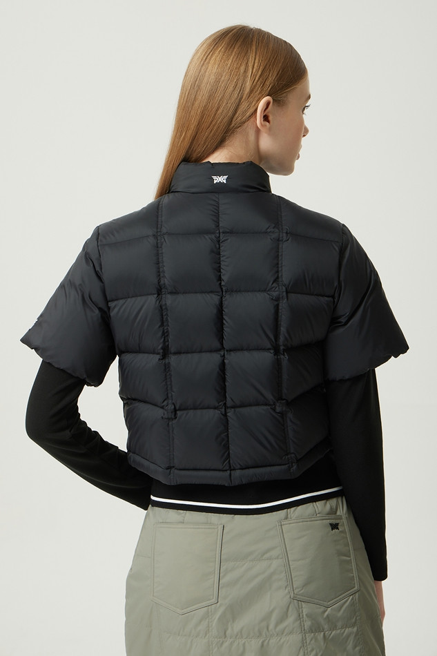 WOMEN WINTER CROPPED DOWN VEST