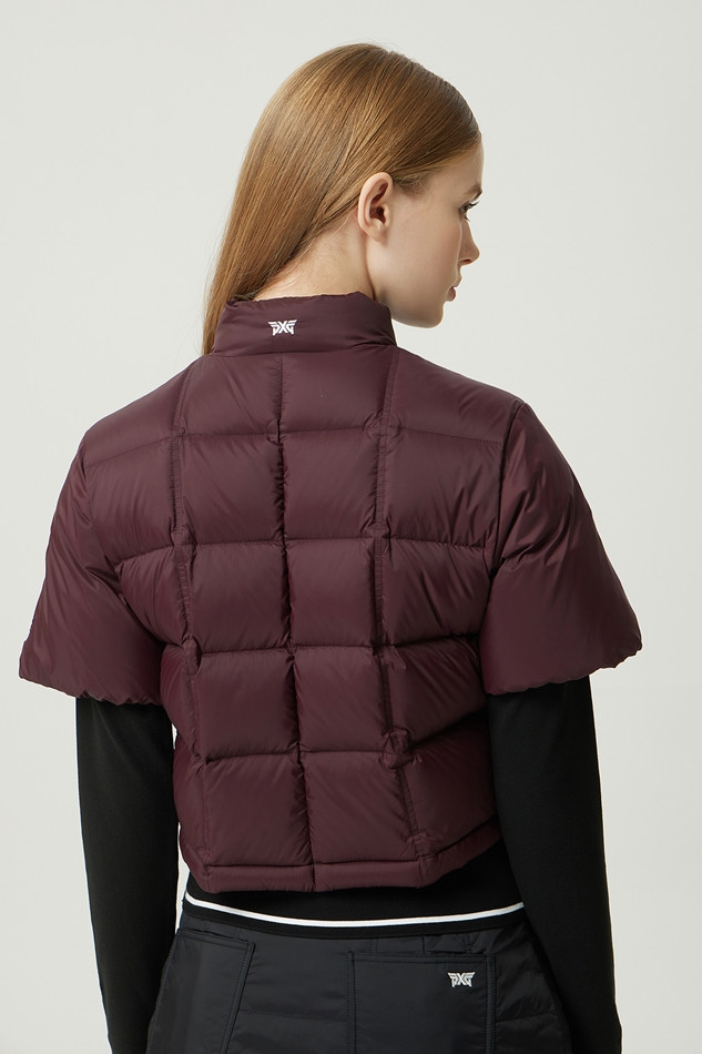 WOMEN WINTER CROPPED DOWN VEST