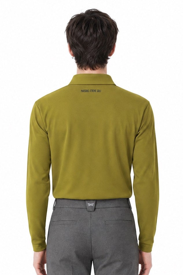 MEN ESSENTITAL BRUSHED COLLAR LONG SLEEVE PKFCM211108 MOSS GREEN 상품 이미지 2