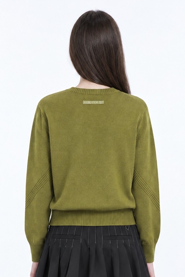 WOMEN CASHMERE CARDIGAN PKFCW430808 MOSS GREEN 상품 이미지 2