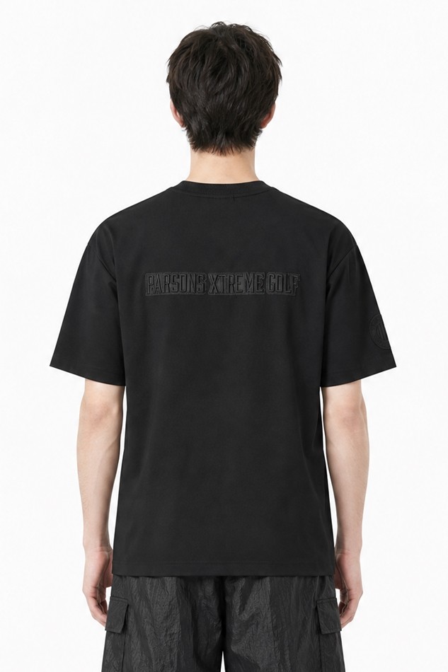 MEN LOGO ROUND SHORT SLEEVE PKFPM120121 BLACK 상품 이미지 2
