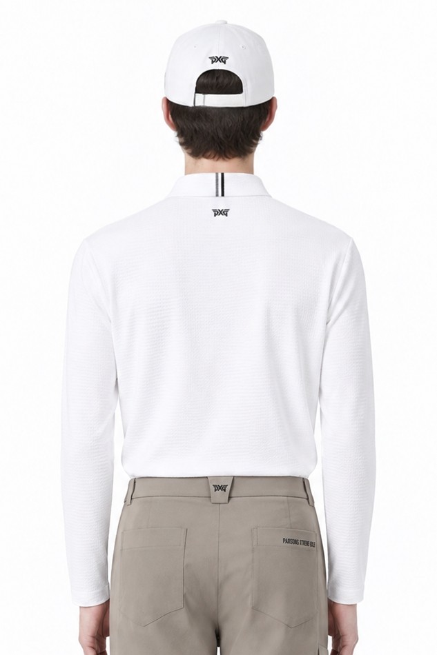 MEN TEXTURED COLLAR LONG SLEEVE PKFPM210501 WHITE 상품 이미지 2