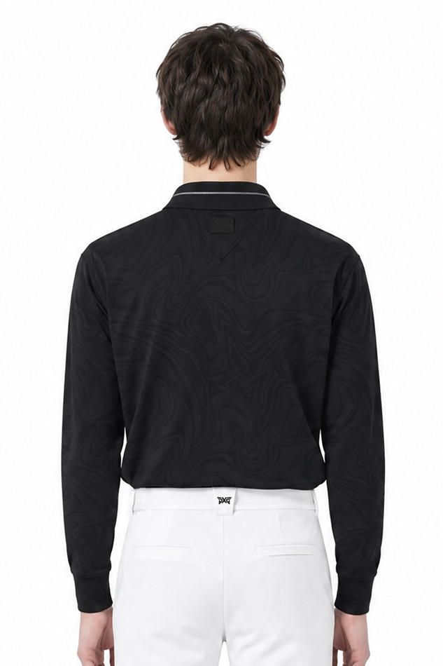 MEN DAMASCUS COLLAR LONG SLEEVE PKFPM211021 BLACK 상품 이미지 2