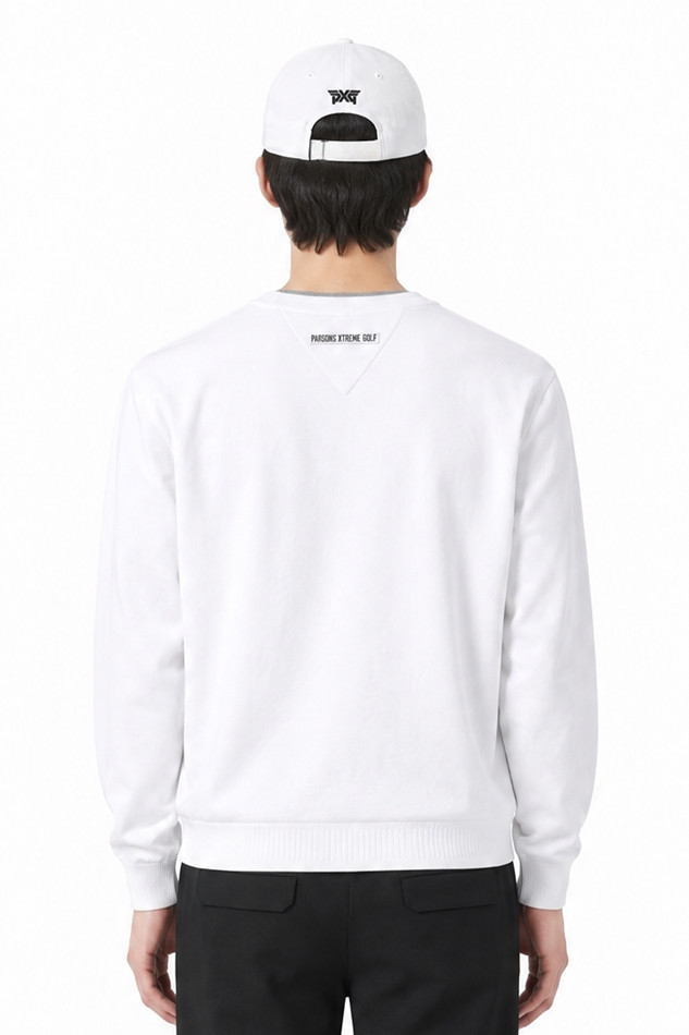 MEN ESSENTIAL ROUND NECK SWEATER PKFPM410401 WHITE 상품 이미지 2