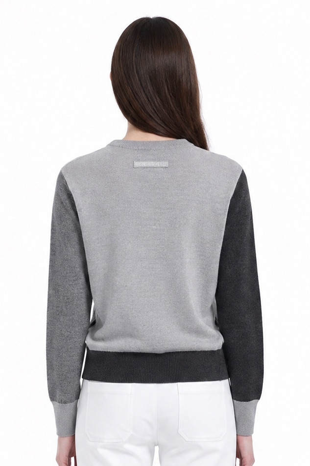 WOMEN TEXTURE MIX SWEATER PKFPW410412 M/GREY 상품 이미지 2