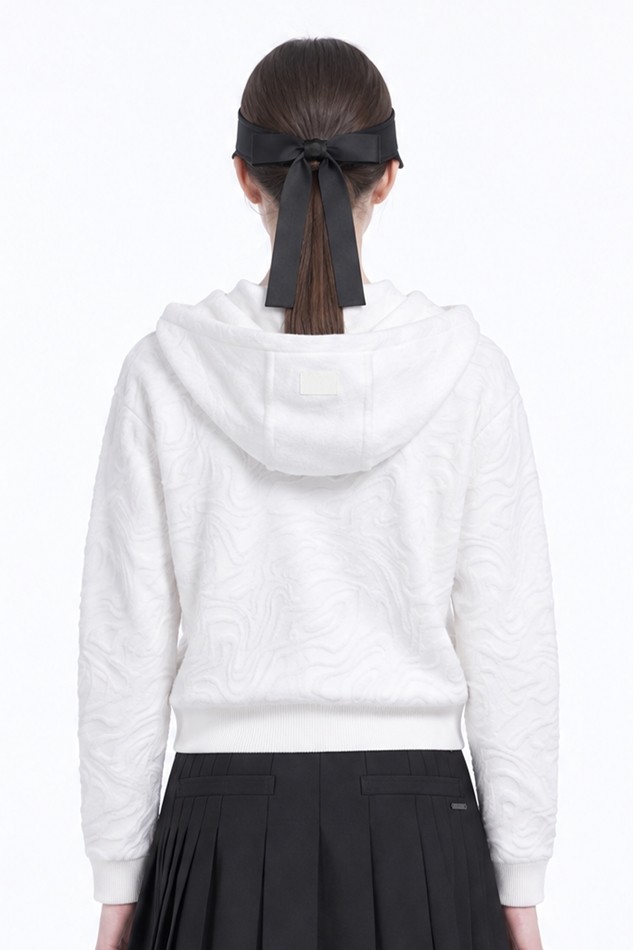 WOMEN DAMASCUS ZIP-UP CARDIGAN PKFPW430601 WHITE 상품 이미지 2