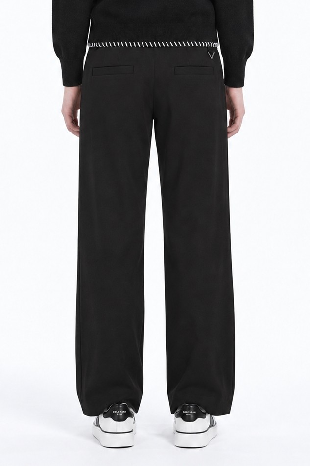 WOMEN SIDE PLEAT WIDE PANTS PKFPW510721 BLACK 상품 이미지 2