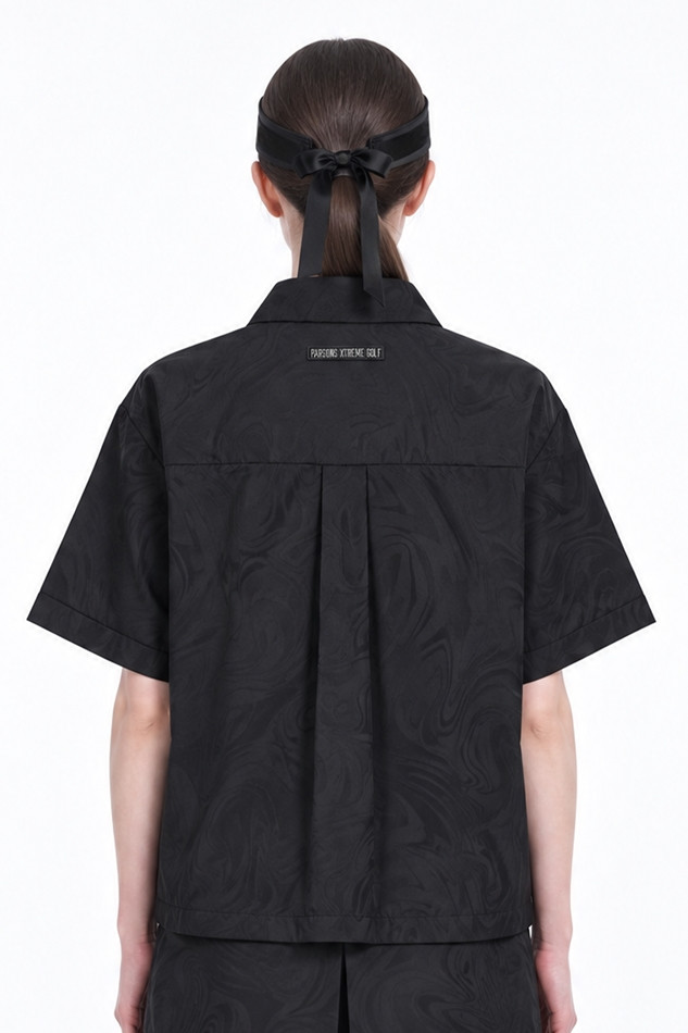 WOMEN DAMASCUS JQD SHORT-SLEEVE JACKET PKFPW610621 BLACK 상품 이미지 2