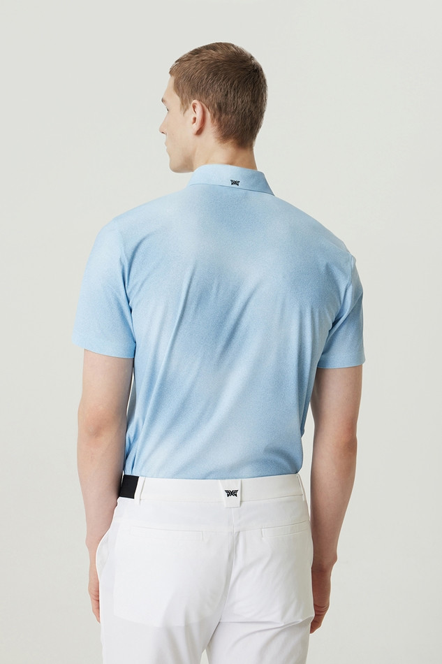 MEN GRADATION PATTERN COLLAR SHORT SLEEVE