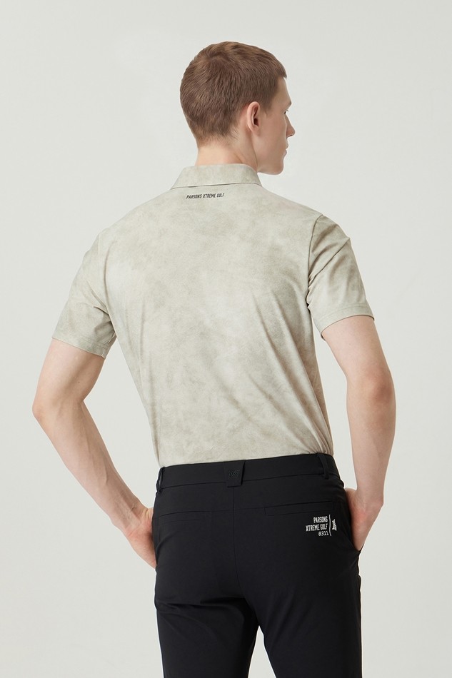 MEN PATTERN COLLAR SHORT SLEEVE