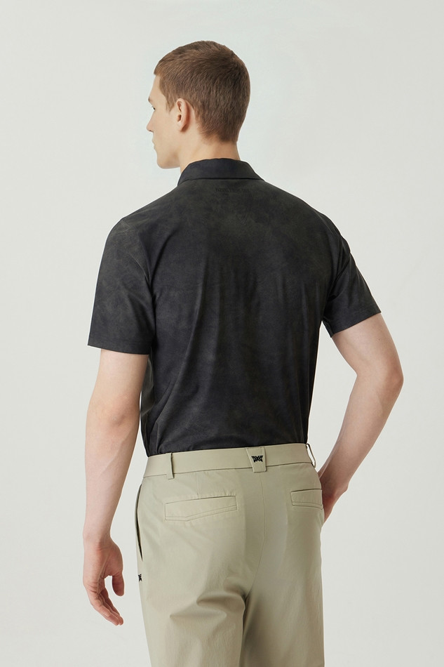 MEN PATTERN COLLAR SHORT SLEEVE