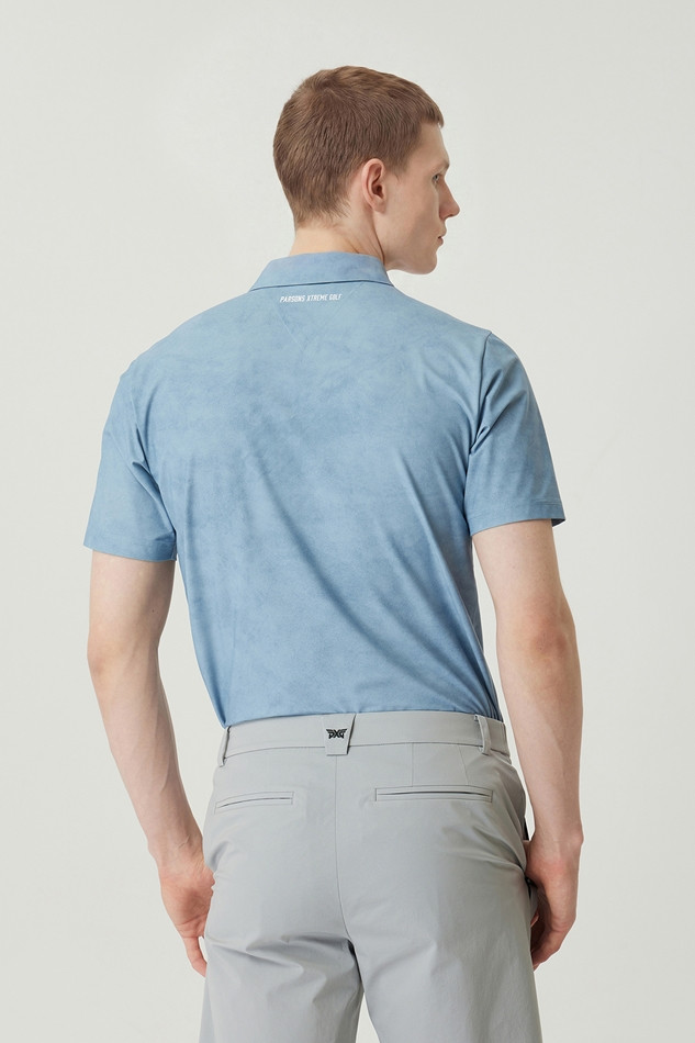 MEN PATTERN COLLAR SHORT SLEEVE