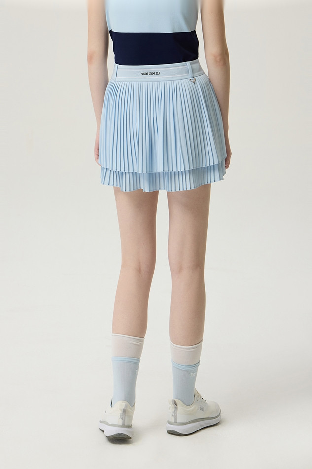 WOMEN WRAP PLEATED SKIRT
