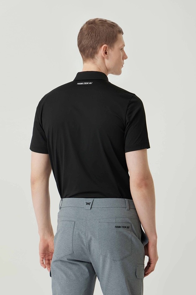 MEN KNIT HYBRID COLLAR SHORT SLEEVE