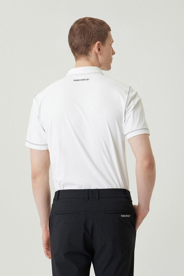 MEN STITCH POINT COLLAR SHORT SLEEVE