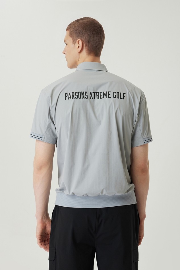 MEN WOVEN LOOSE FIT COLLAR SHORT SLEEVE