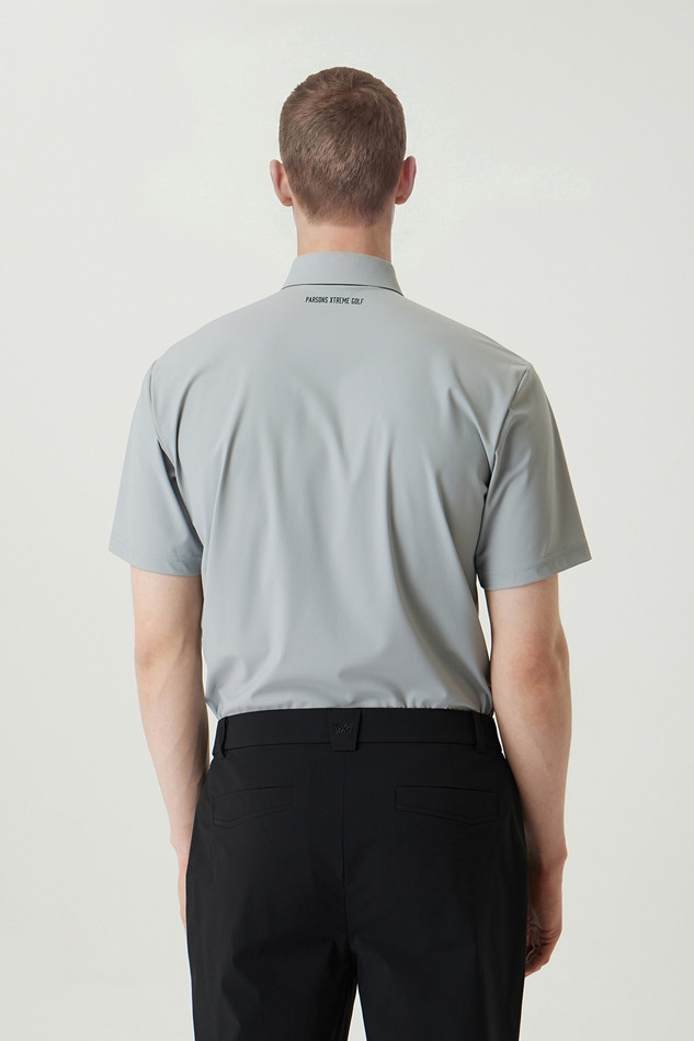 MEN AIR HOLE COLLAR SHORT SLEEVE