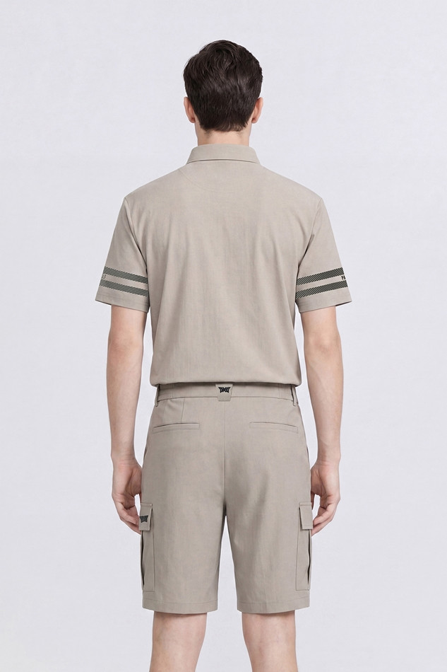 MEN NEW TEXTURED COOLING COLLAR SHORT SLEEVE