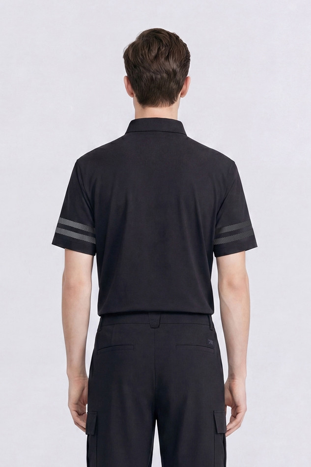 MEN NEW TEXTURED COOLING COLLAR SHORT SLEEVE