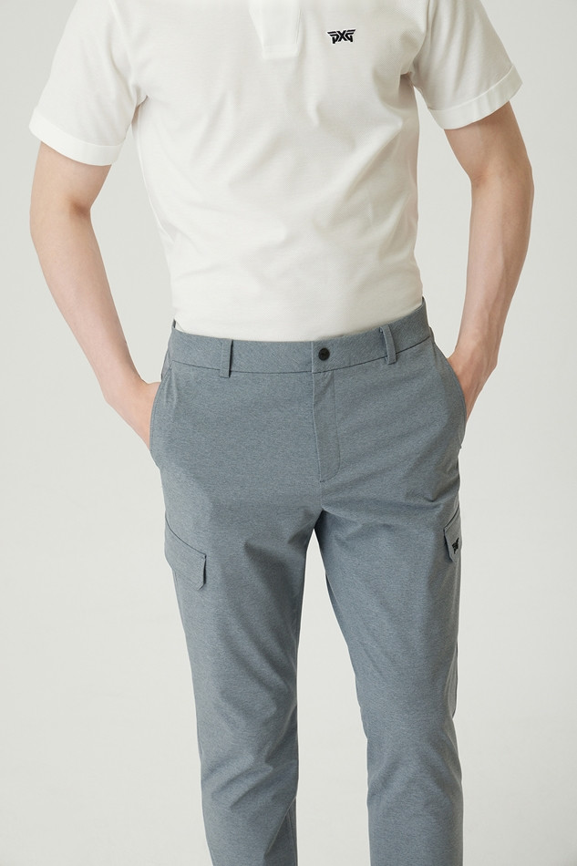 MEN POCKET POINT SEMI-TAPERED FIT PANTS