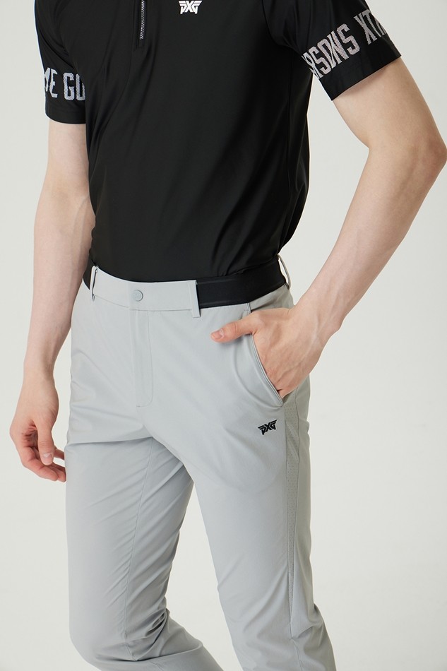 MEN PERFORATED SLIM FIT PANTS