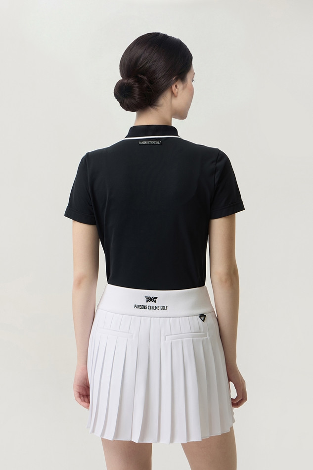 WOMEN BASIC COLLARED SHORT SLEEVE
