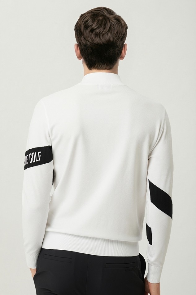 MEN HALF ZIP-UP SWEATER