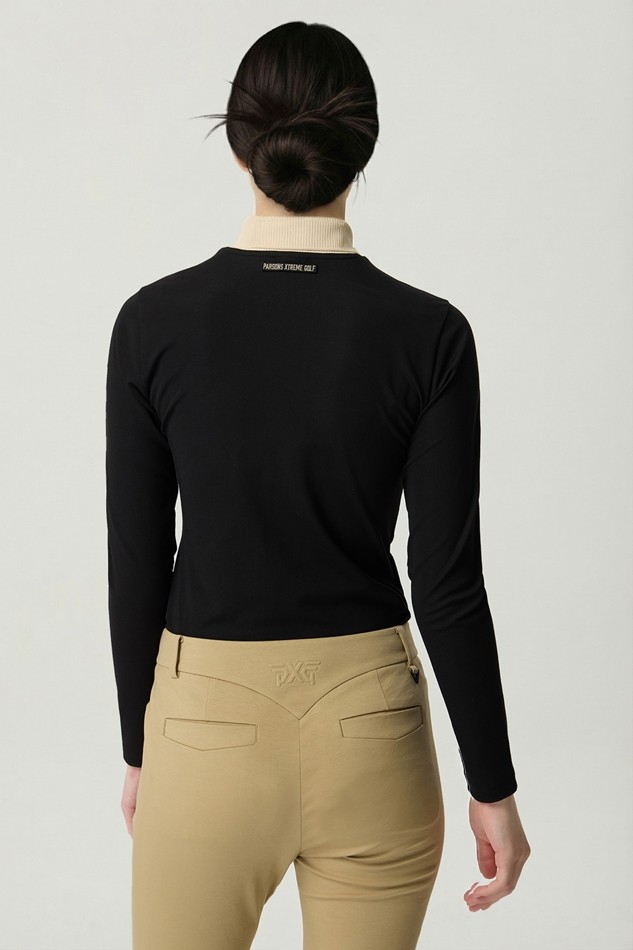 WOMEN LOGO POINT COLLARED LONG SLEEVE