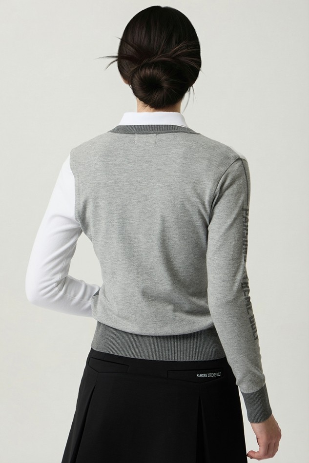 WOMEN V-NECK KNIT CARDIGAN