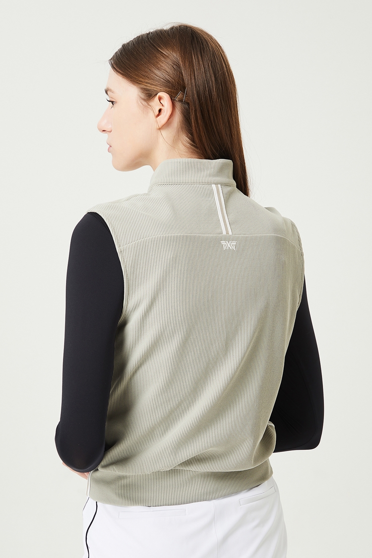 WOMEN SUMMER HALF ZIP JERSEY VEST