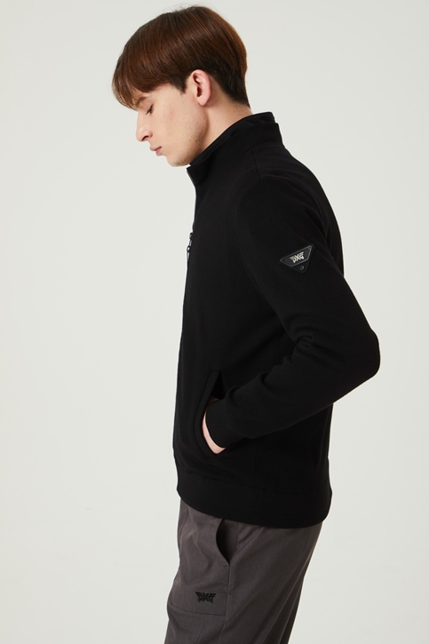 HIGH NECK ZIP-UP SWEATER
