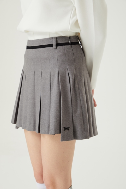 WOMENS PLAIN PLEATED SKIRT