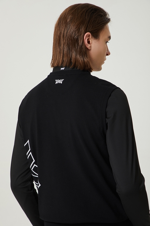 BIG LOGO ROUND KNIT VEST
