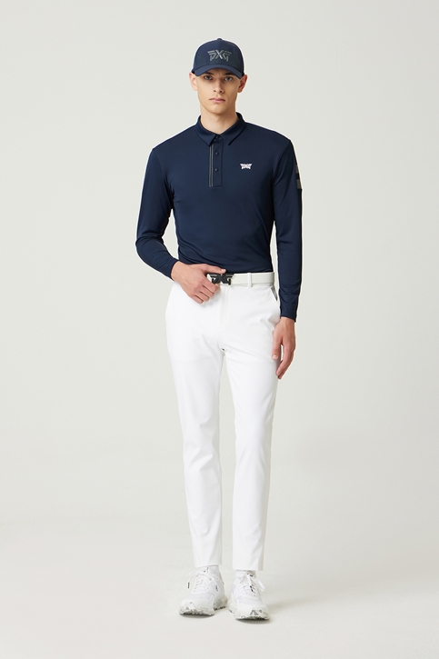 KNITTED POINT COLLAR LONG-SLEEVE
