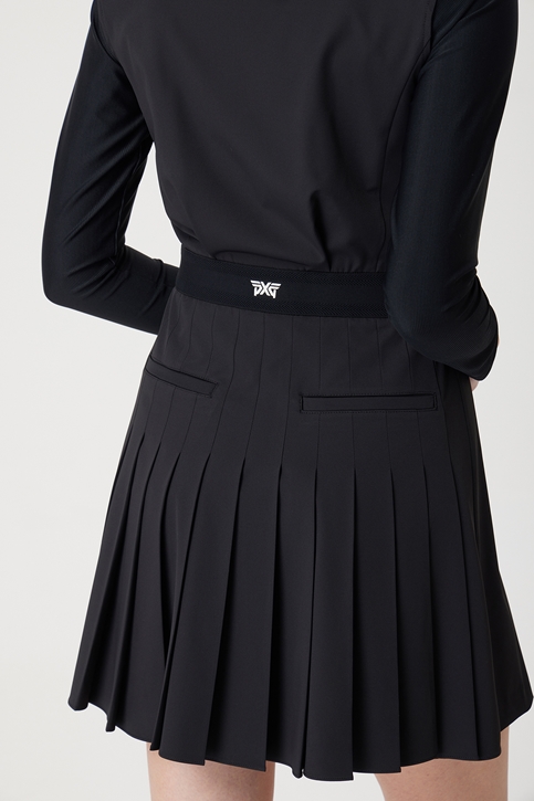 WOMEN WOVEN MIX LONG-SLEEVE ONE-PIECE