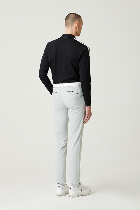 COLOR BLOCKED COLLAR LONG-SLEEVE