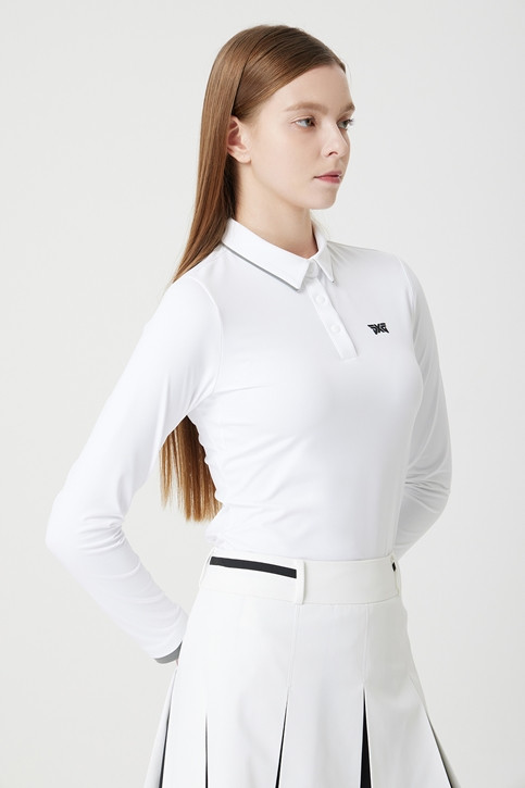 WOMEN ESSENTIAL COLLAR LONG-SLEEVE