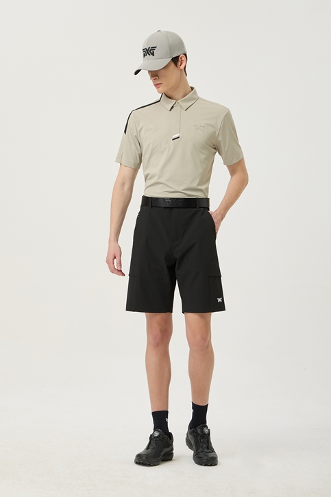 COLOR POINT COLLAR SHORT-SLEEVE